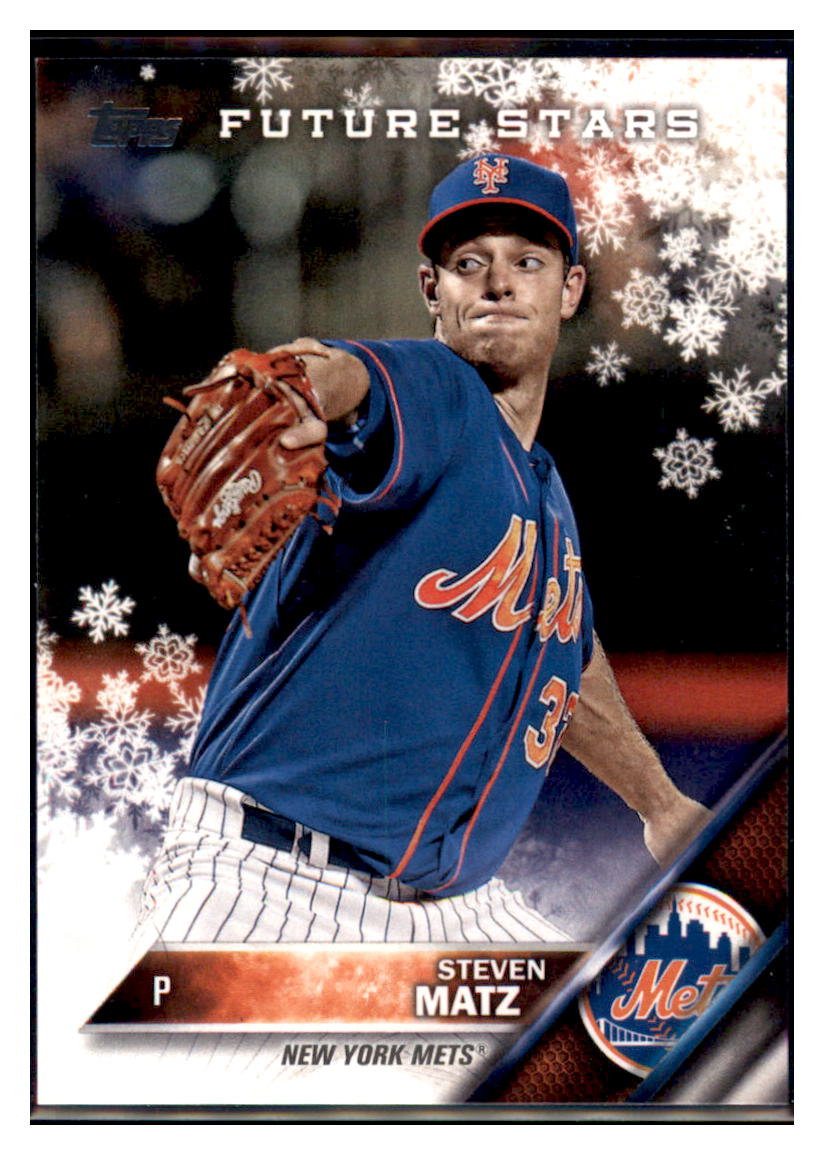 2016 Topps Holiday Steven Matz  New York Mets #HMW87 Baseball card   MATV2 simple Xclusive Collectibles