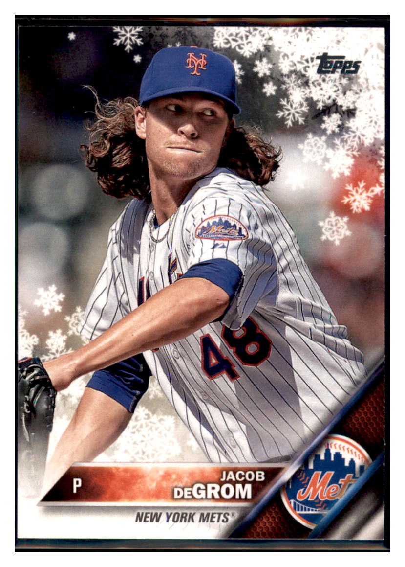 2016 Topps New York Mets Jacob
  deGrom  New York Mets #NYM-1 Baseball
  card   MATV2 simple Xclusive Collectibles