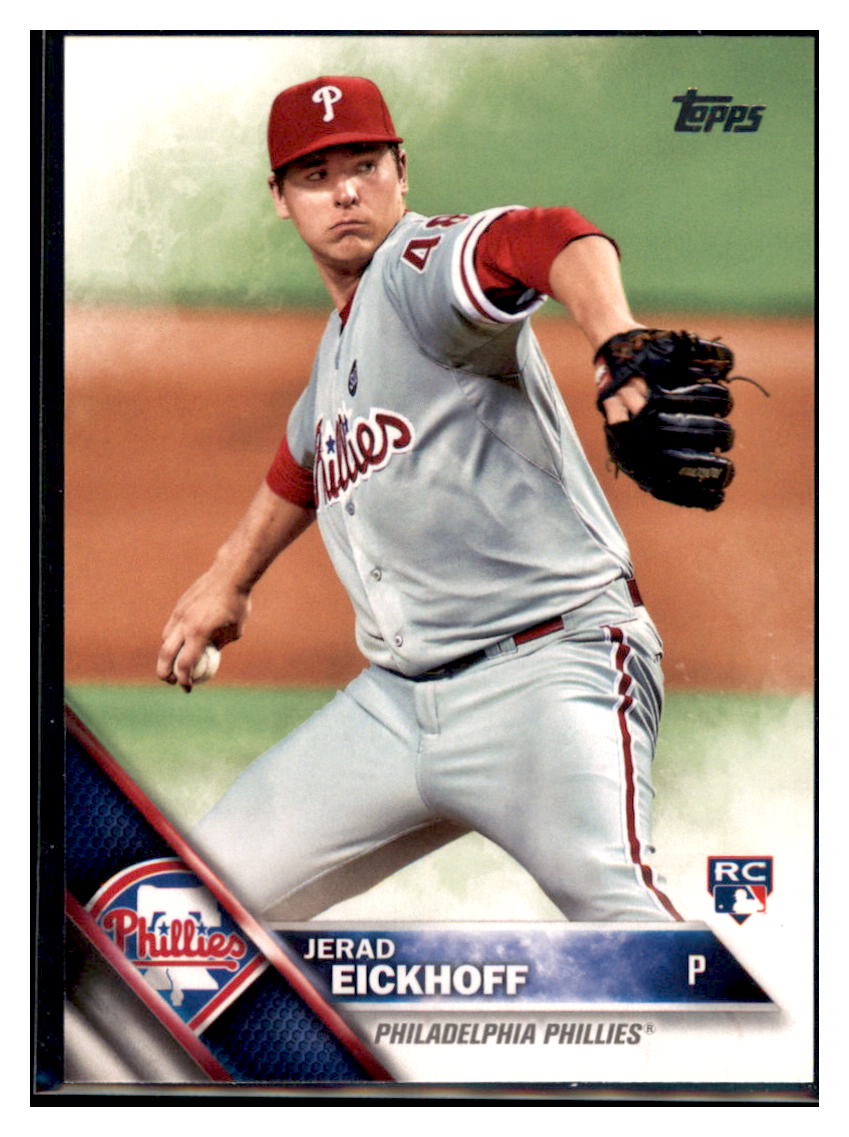2016 Topps Jerad Eickhoff  Philadelphia Phillies #2 Baseball card   MATV2 simple Xclusive Collectibles