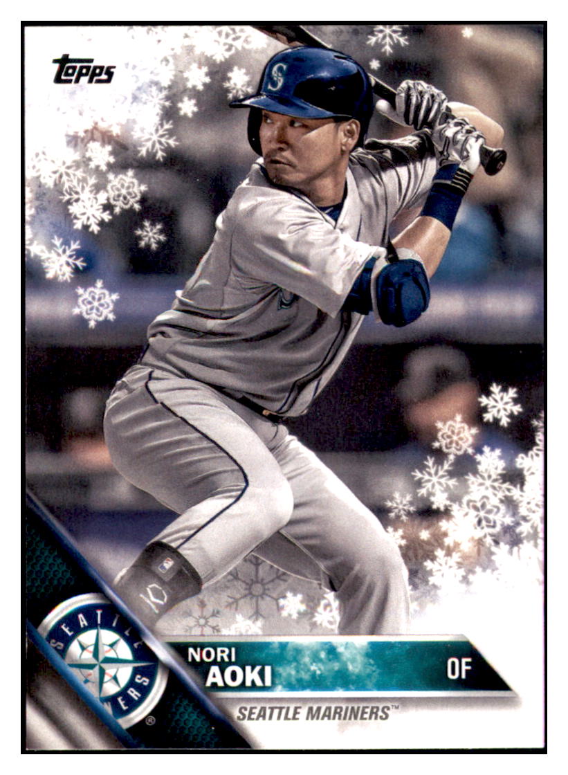 2016 Topps Nori Aoki Seattle Mariners #386 Baseball card MATV2_1d simple Xclusive Collectibles