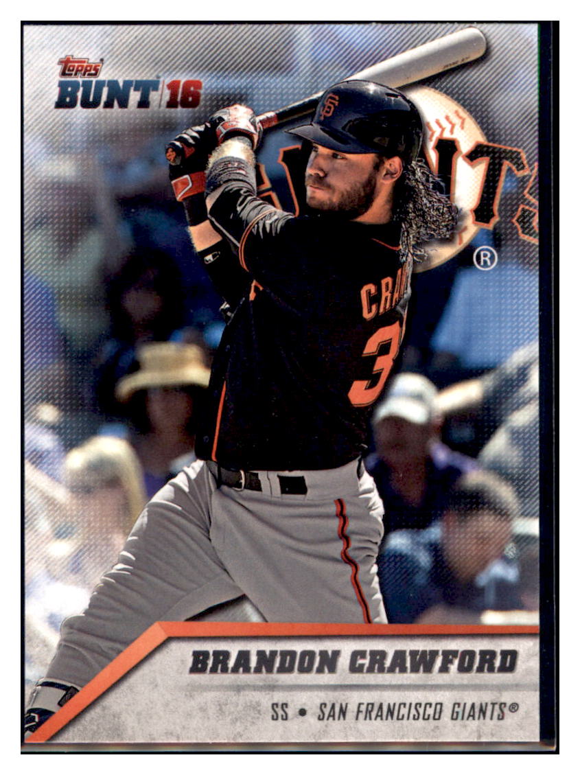 2016 Topps Bunt Brandon Crawford San Francisco Giants #28 Baseball card MATV2 simple Xclusive Collectibles