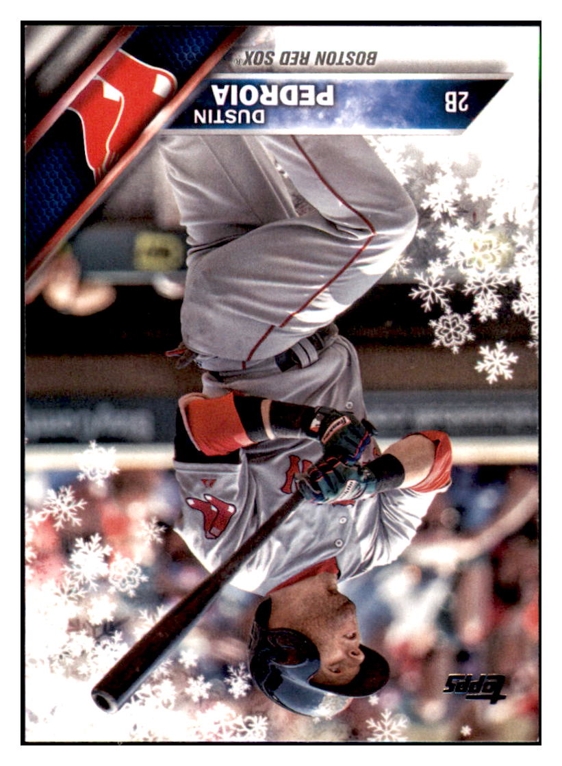 2016 Topps Holiday Dustin Pedroia Boston Red Sox #HMW27 Baseball card MATV2_1b simple Xclusive Collectibles