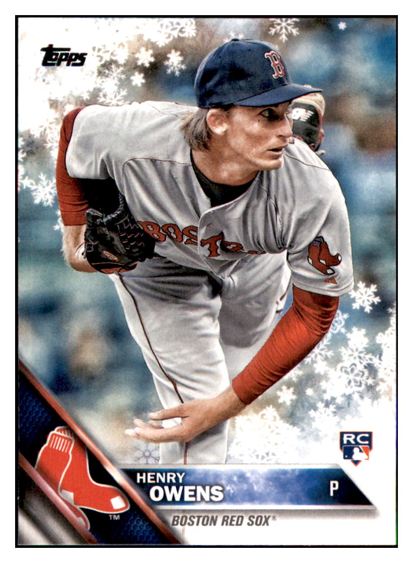 2016 Topps Holiday Henry Owens  Boston Red Sox #HMW126 Baseball card   MATV2_1a simple Xclusive Collectibles