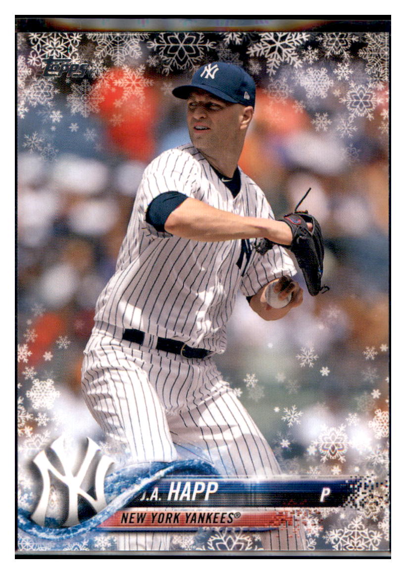 2018 Topps Holiday J.A. Happ New York Yankees #HMW41 Baseball card MATV2 simple Xclusive Collectibles