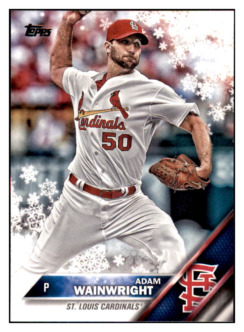 2016 Topps Holiday Adam Wainwright  St. Louis Cardinals #HMW143 Baseball
  card   MATV2 simple Xclusive Collectibles