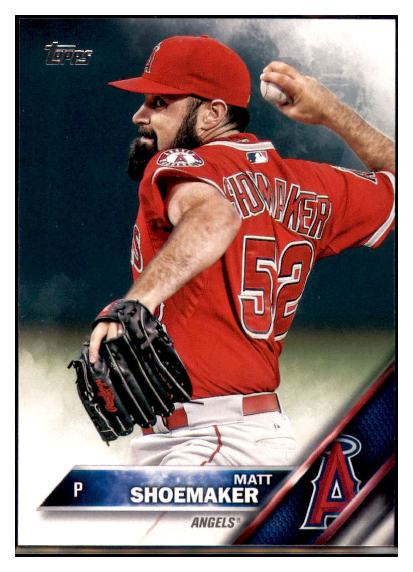 2016 Topps Matt Shoemaker Los Angeles Angels #213 Baseball card MATV2 simple Xclusive Collectibles