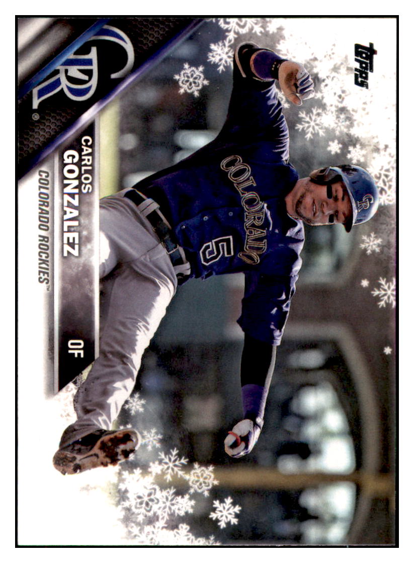 2016 Topps Holiday Carlos Gonzalez Colorado Rockies #HMW23 Baseball card MATV2 simple Xclusive Collectibles