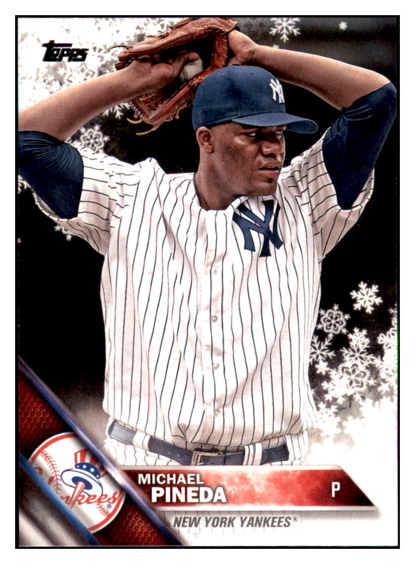 2016 Topps Holiday Michael Pineda New York Yankees #HMW142 Baseball card MATV2_1b simple Xclusive Collectibles