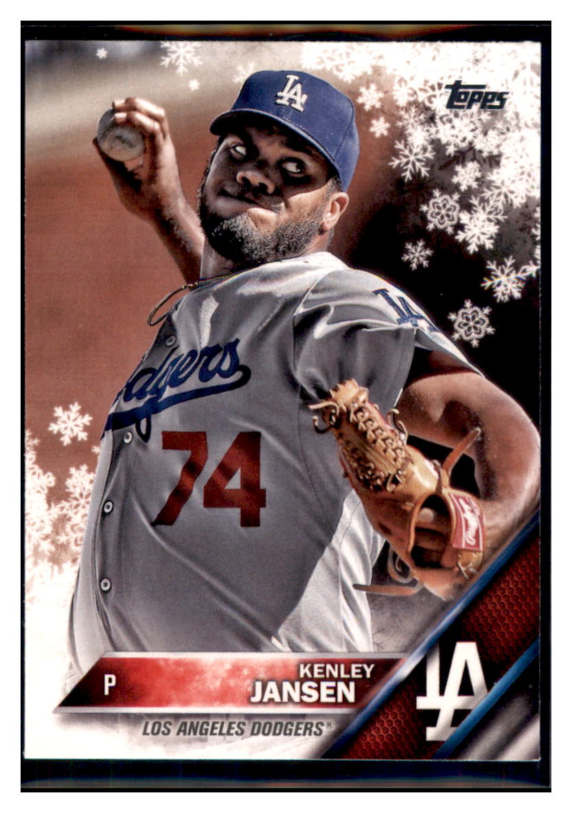 2016 Topps Holiday Kenley Jansen Los Angeles Dodgers #HMW196 Baseball
card MATV2 simple Xclusive Collectibles