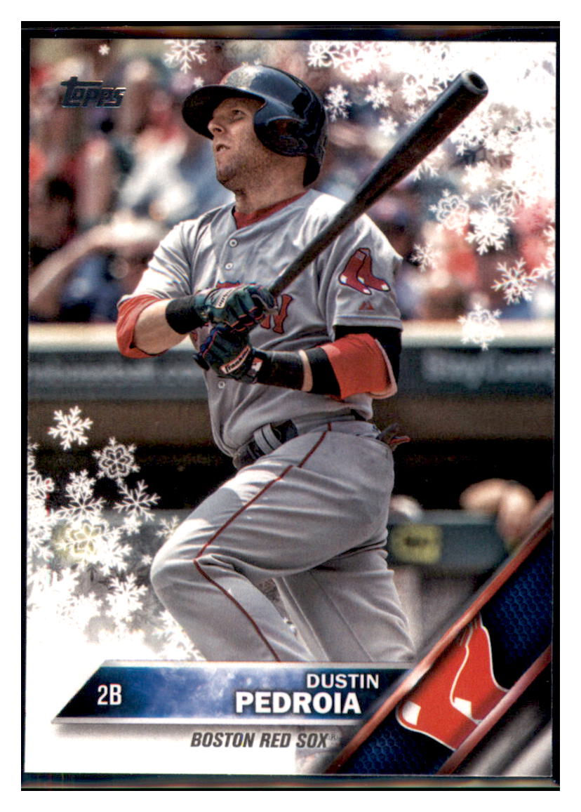 2016 Topps Holiday Dustin Pedroia  Boston Red Sox #HMW27 Baseball card   MATV2_1a simple Xclusive Collectibles