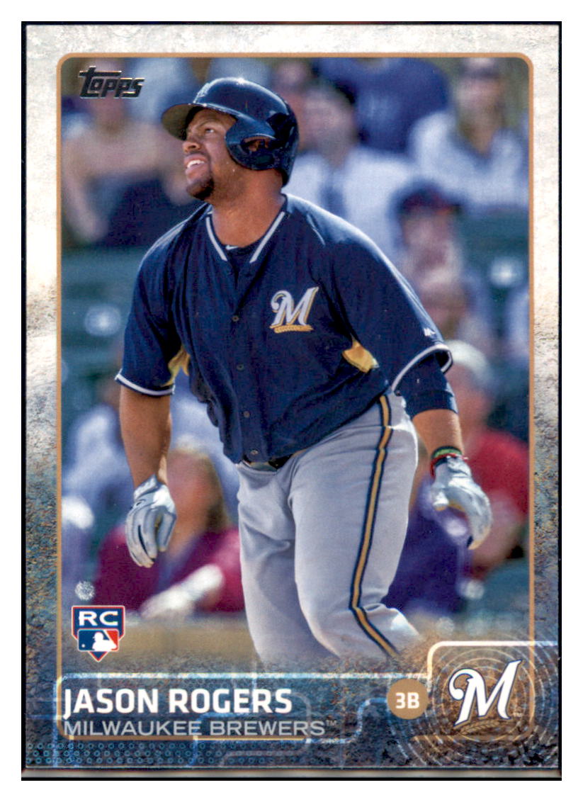 2015 Topps Jason Rogers  Milwaukee Brewers #693 Baseball card   MATV2 simple Xclusive Collectibles