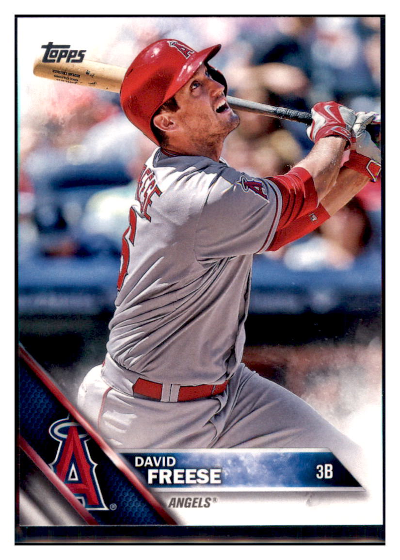 2016 Topps David Freese Los Angeles Angels #44 Baseball card MATV2 simple Xclusive Collectibles