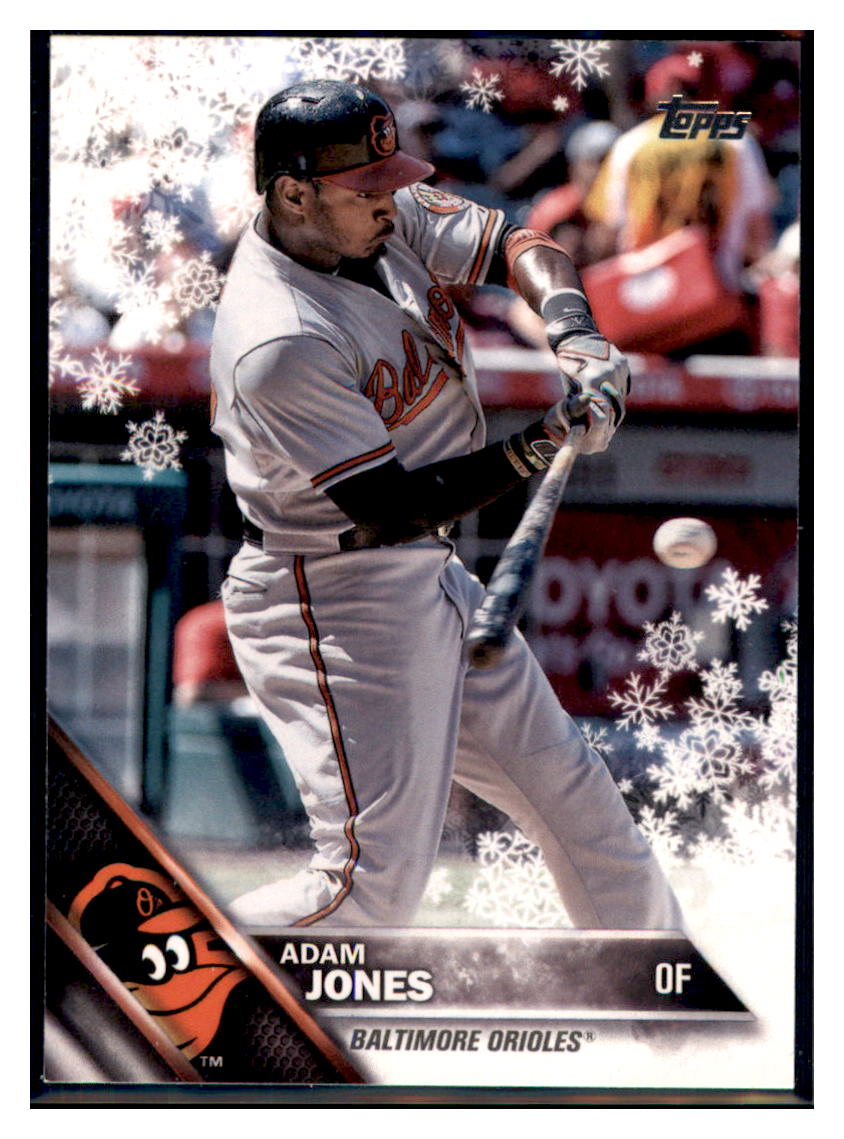 2016 Topps Holiday Adam Jones  Baltimore Orioles #R-AJ Baseball card   MATV2 simple Xclusive Collectibles