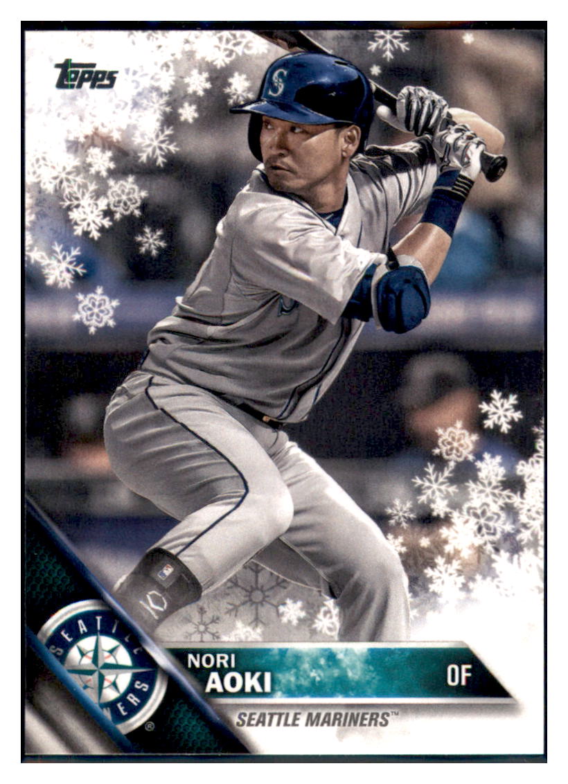 2016 Topps Nori Aoki  Seattle Mariners #386 Baseball card   MATV2_1c simple Xclusive Collectibles