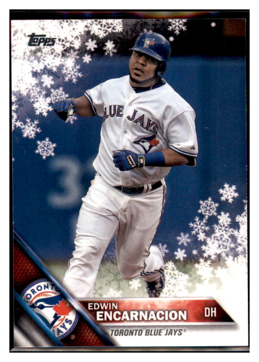 2016 Topps Holiday Edwin Encarnacion Toronto Blue Jays #HMW158 Baseball
card MATV2 simple Xclusive Collectibles