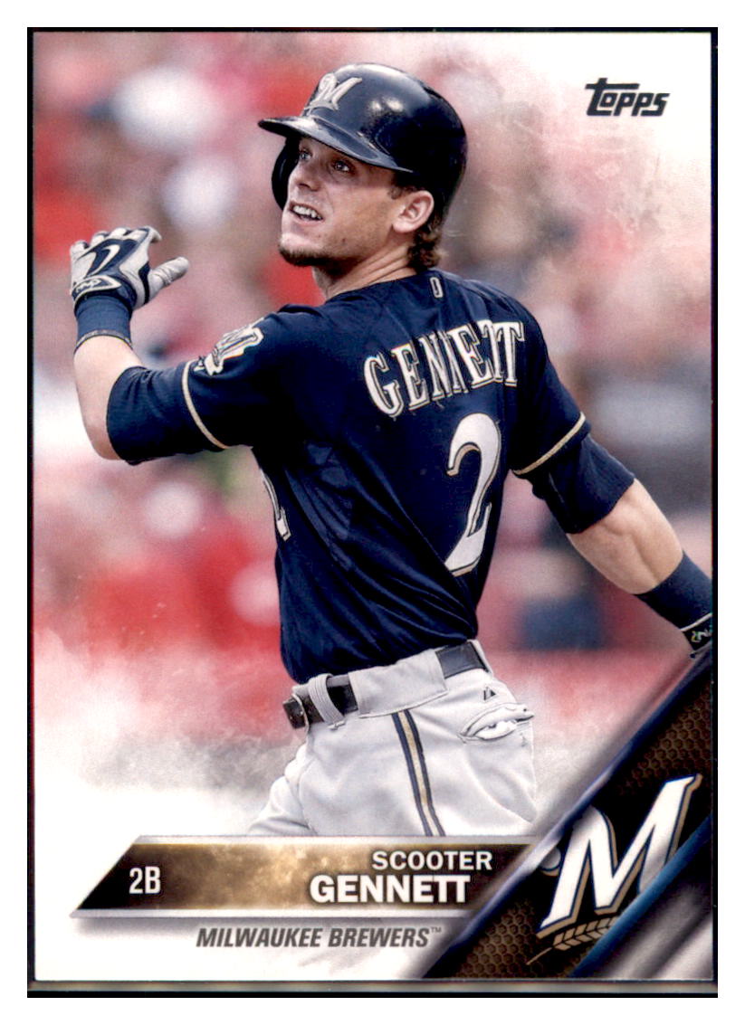 2016 Topps Scooter Gennett  Milwaukee Brewers #225 Baseball card   MATV2 simple Xclusive Collectibles