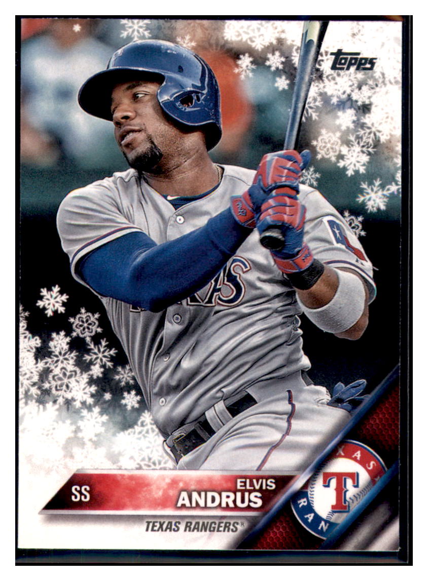 2016 Topps Holiday Elvis Andrus  Texas Rangers #HMW92 Baseball card   MATV2 simple Xclusive Collectibles