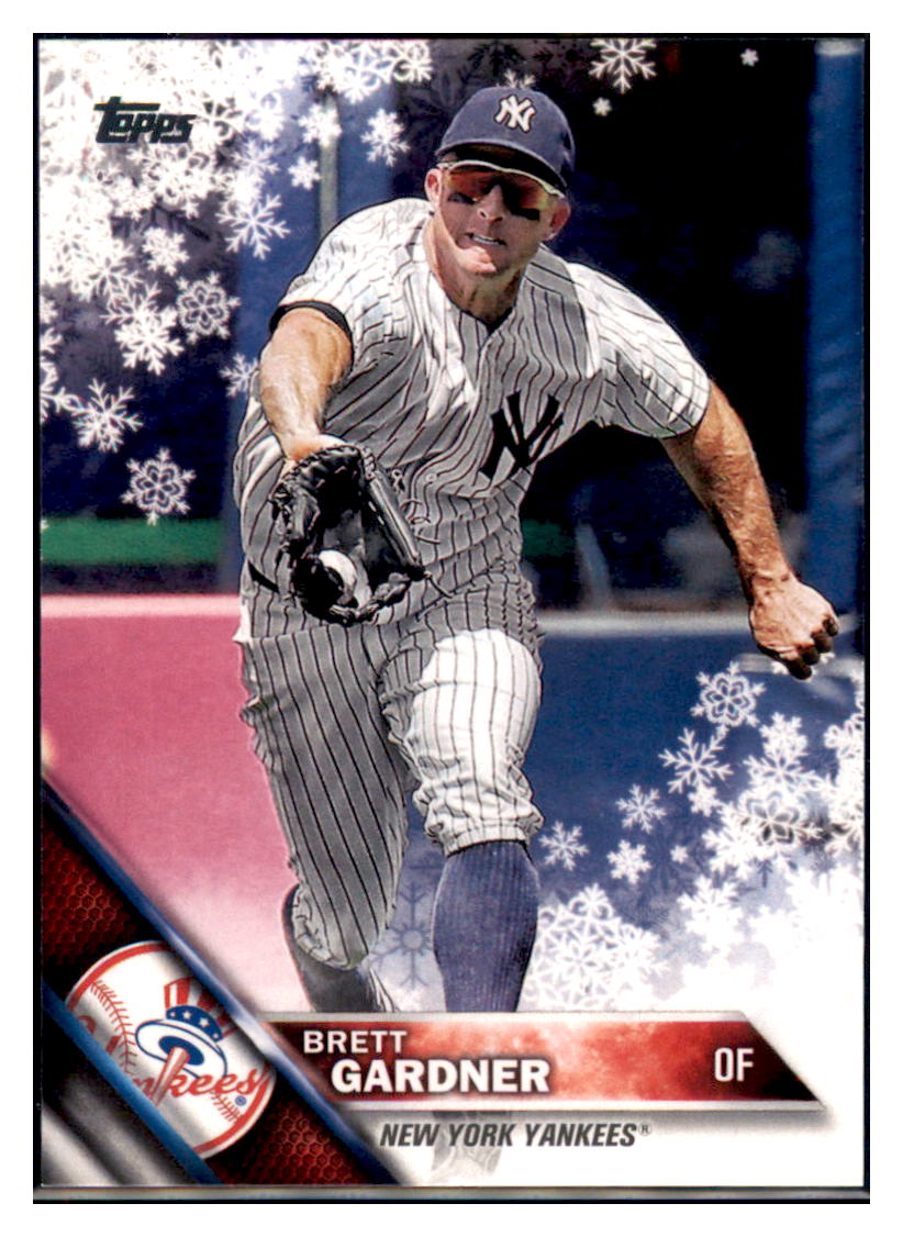 2016 Topps Holiday Brett Gardner New York Yankees #HMW10 Baseball card MATV2 simple Xclusive Collectibles