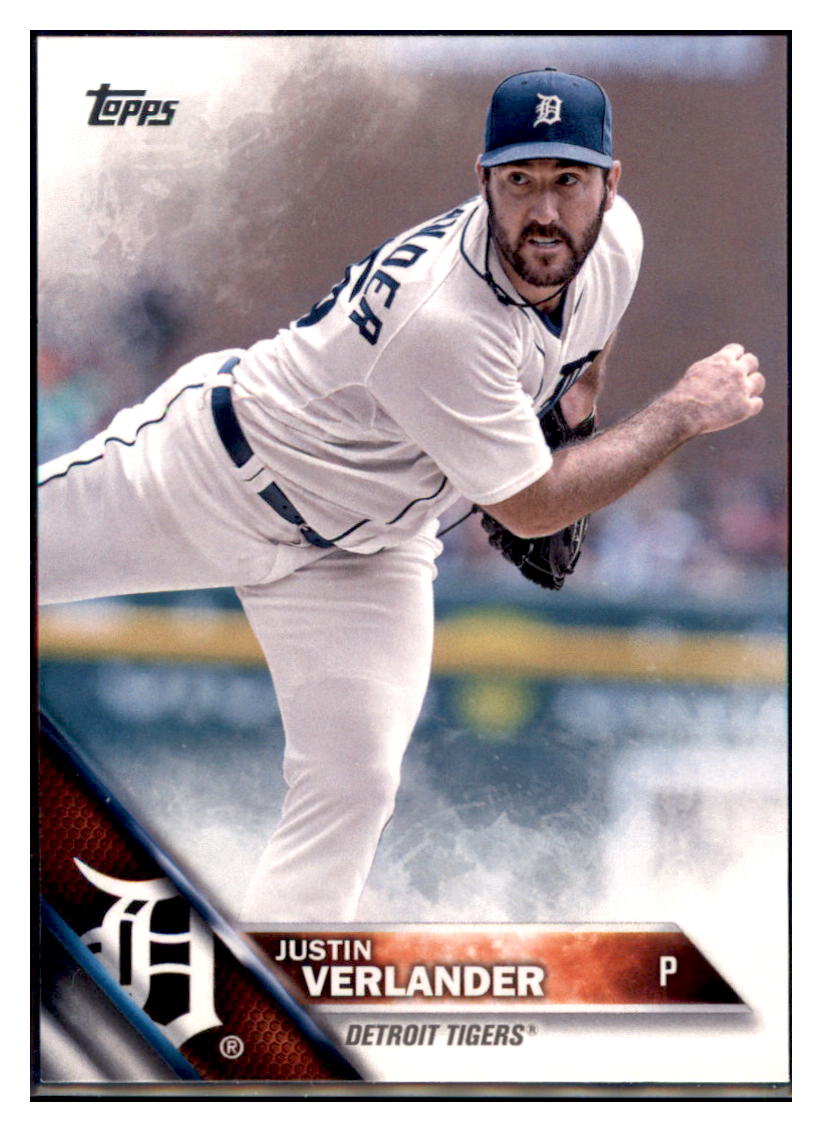2016 Topps Justin Verlander Detroit Tigers #255 Baseball card MATV2 simple Xclusive Collectibles
