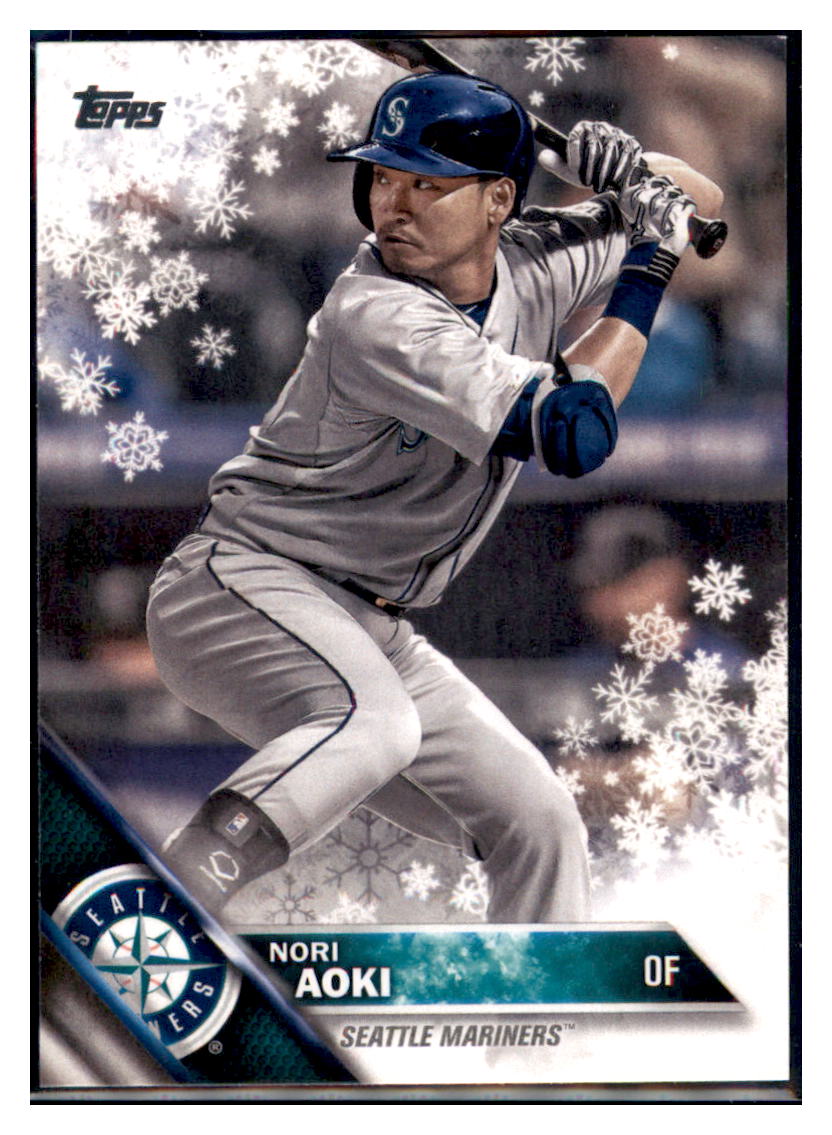 2016 Topps Nori Aoki Seattle Mariners #386 Baseball card MATV2_1a simple Xclusive Collectibles
