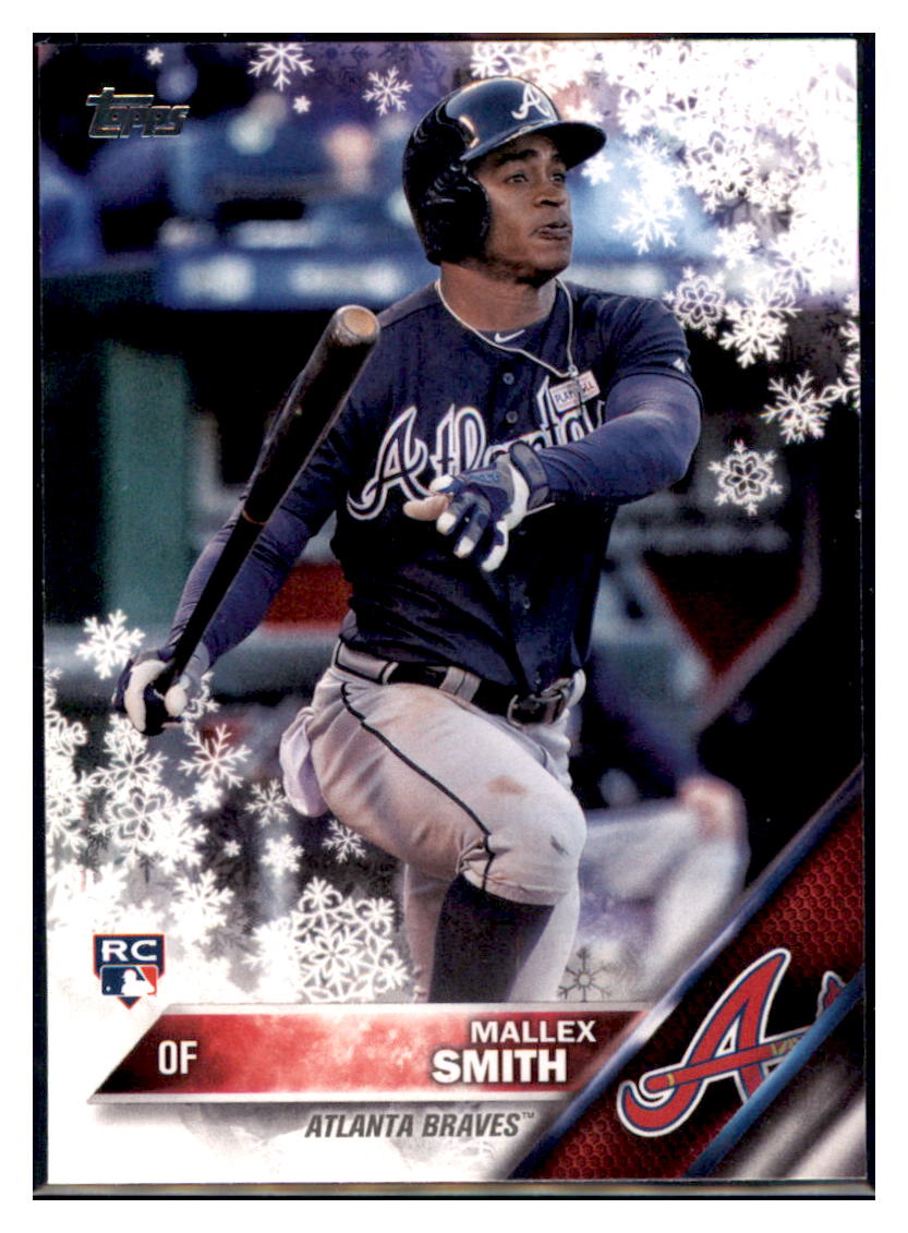 2016 Topps Holiday Mallex Smith Atlanta Braves #HMW67 Baseball card MATV2_1a simple Xclusive Collectibles