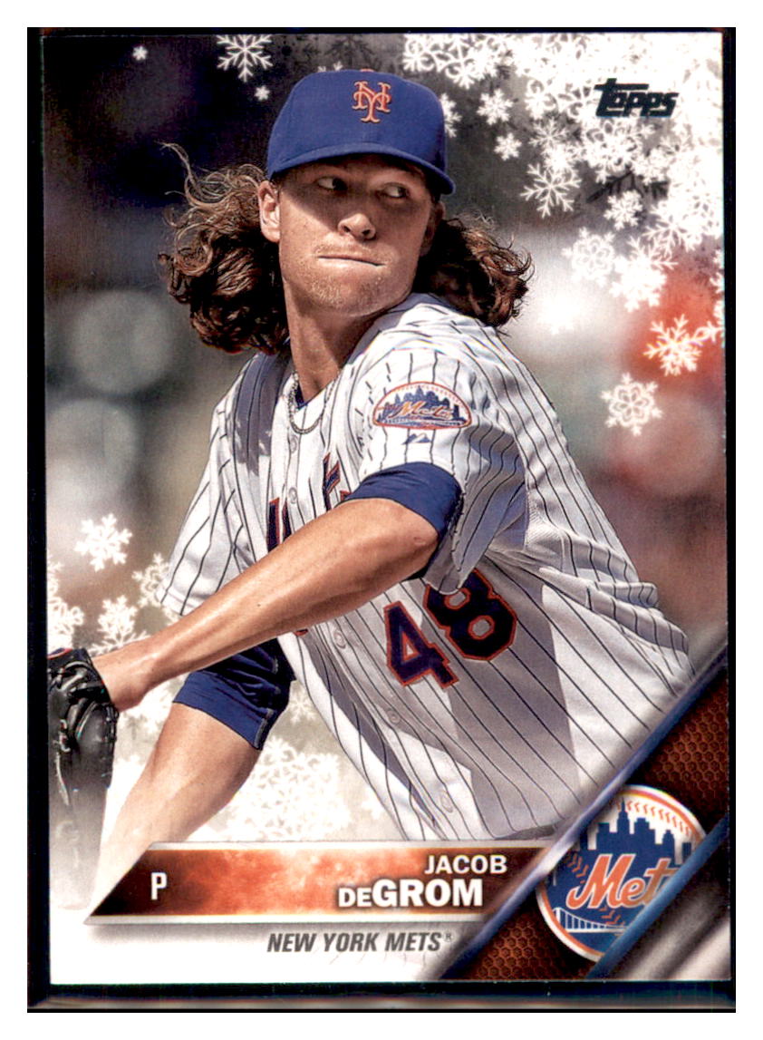 2016 Topps Holiday Jacob deGrom  New York Mets #323 Baseball card   MATV3 simple Xclusive Collectibles