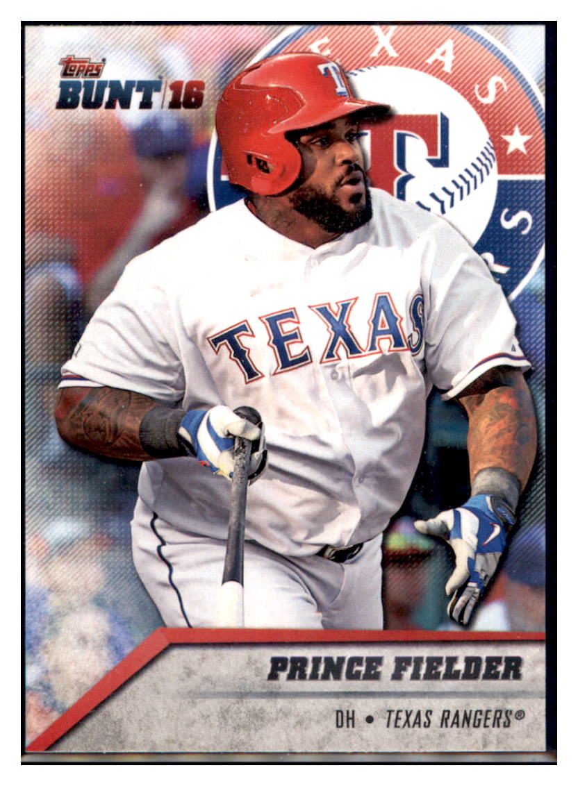 2016 Topps Bunt Prince Fielder  Texas Rangers #68 Baseball card   MATV3 simple Xclusive Collectibles