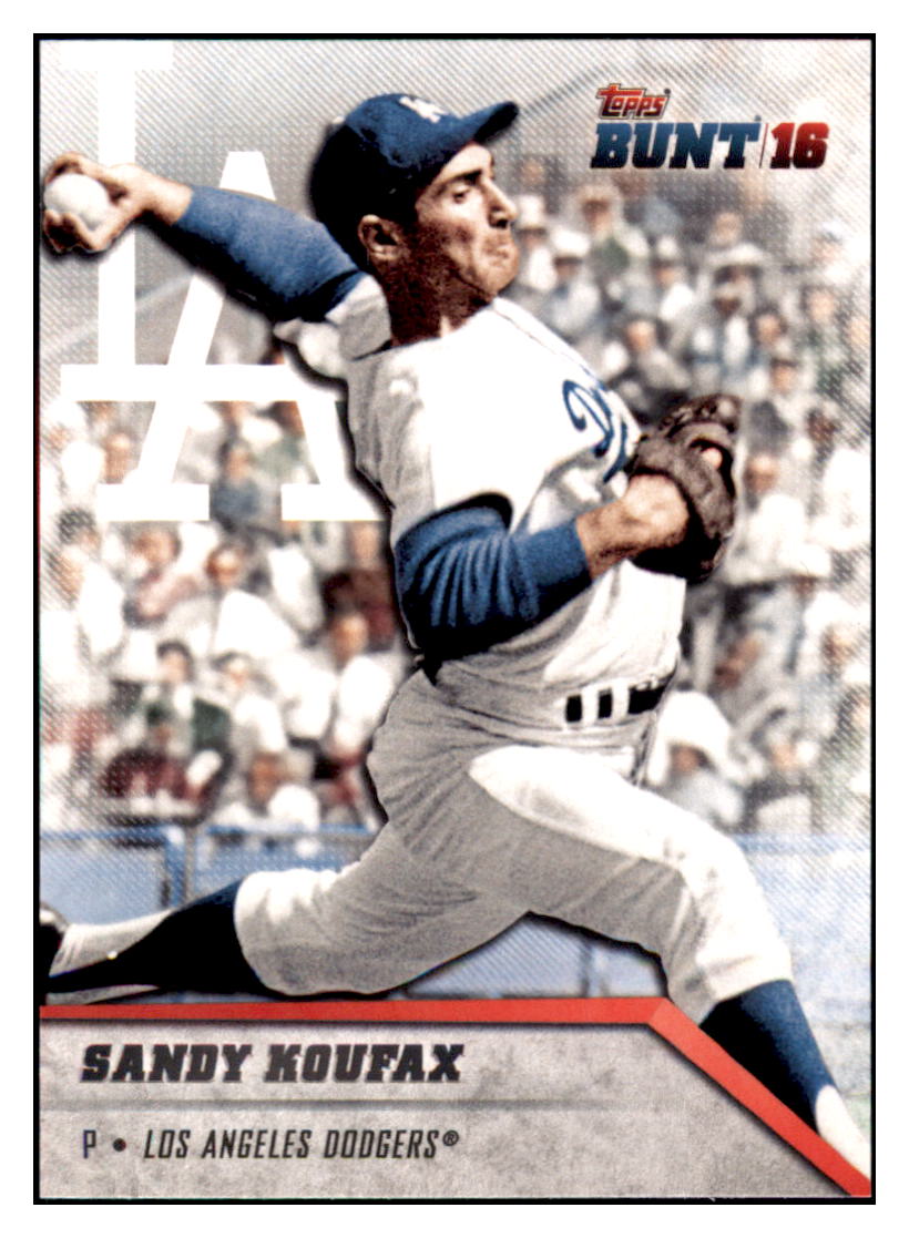 2016 Topps Bunt Sandy Koufax Los Angeles Dodgers #175 Baseball card MATV3 simple Xclusive Collectibles