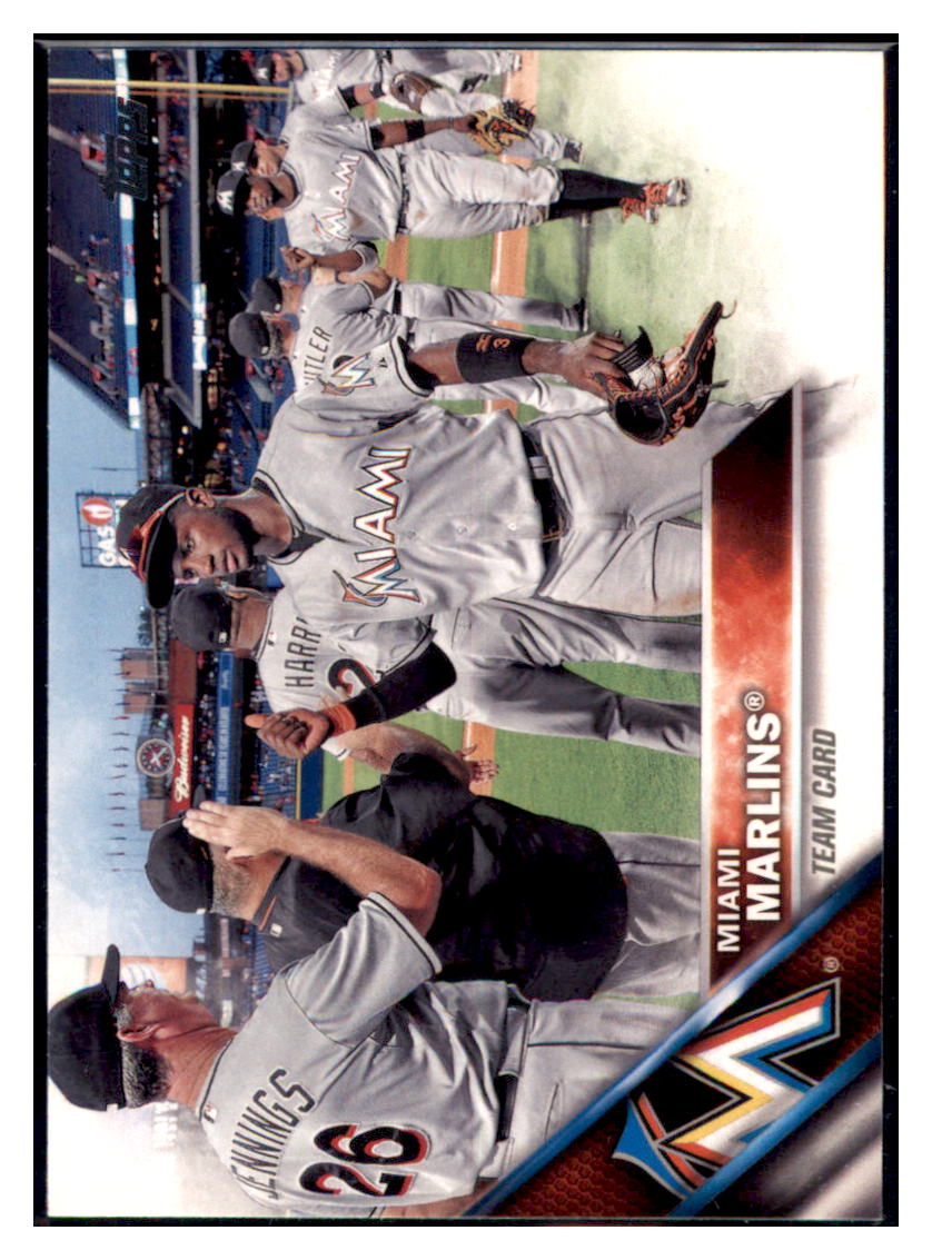 2016 Topps Miami Marlins TC  Miami Marlins #404 Baseball card   MATV3 simple Xclusive Collectibles