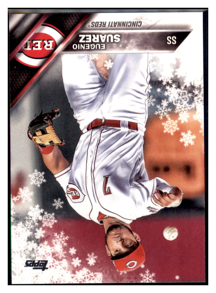 2016 Topps Holiday Eugenio Suarez Cincinnati Reds #HMW130 Baseball card MATV3 simple Xclusive Collectibles