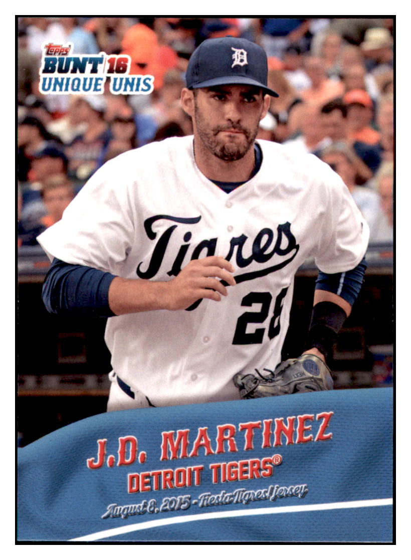 2016 Topps Bunt J.D. Martinez Detroit Tigers #UU-7 Baseball card MATV3 simple Xclusive Collectibles