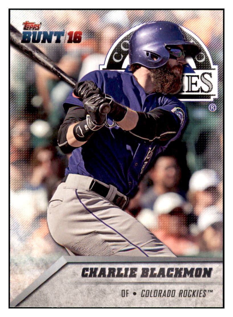 2016 Topps Bunt Charlie Blackmon Colorado Rockies #130 Baseball card MATV3 simple Xclusive Collectibles