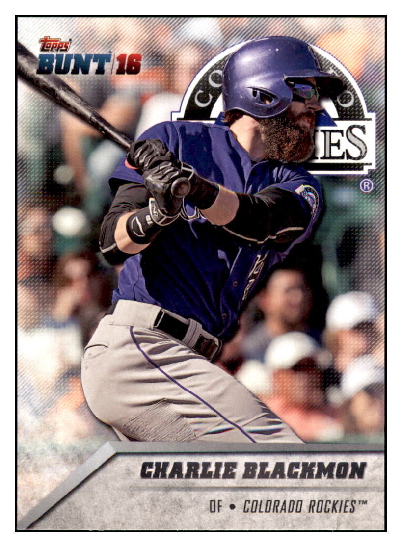 2016 Topps Bunt Charlie Blackmon  Colorado Rockies #130 Baseball card   MATV3 simple Xclusive Collectibles   