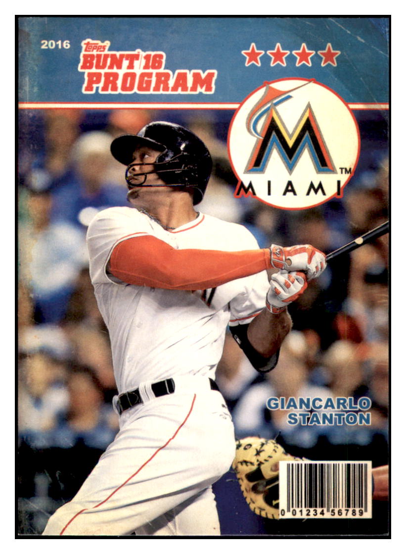2016 Topps Bunt Giancarlo Stanton  Miami Marlins #P-26 Baseball card   MATV3 simple Xclusive Collectibles