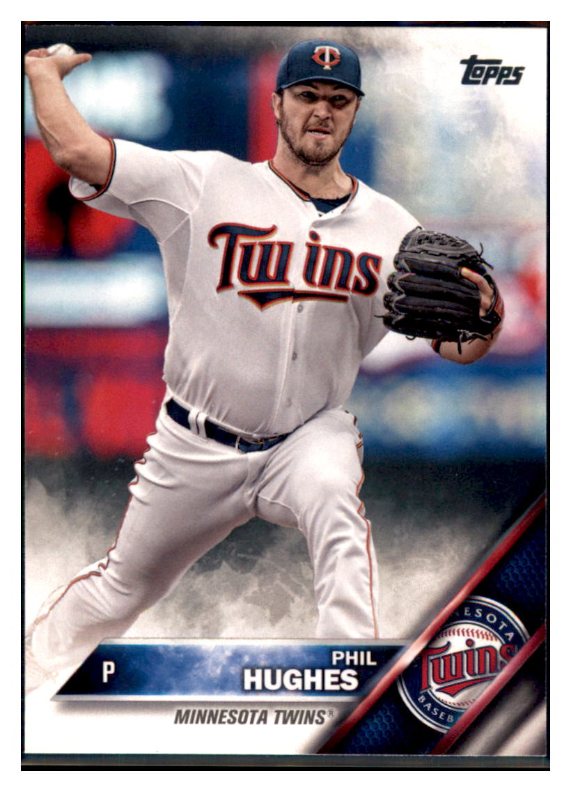 2016 Topps Phil Hughes  Minnesota Twins #161 Baseball card   MATV3 simple Xclusive Collectibles