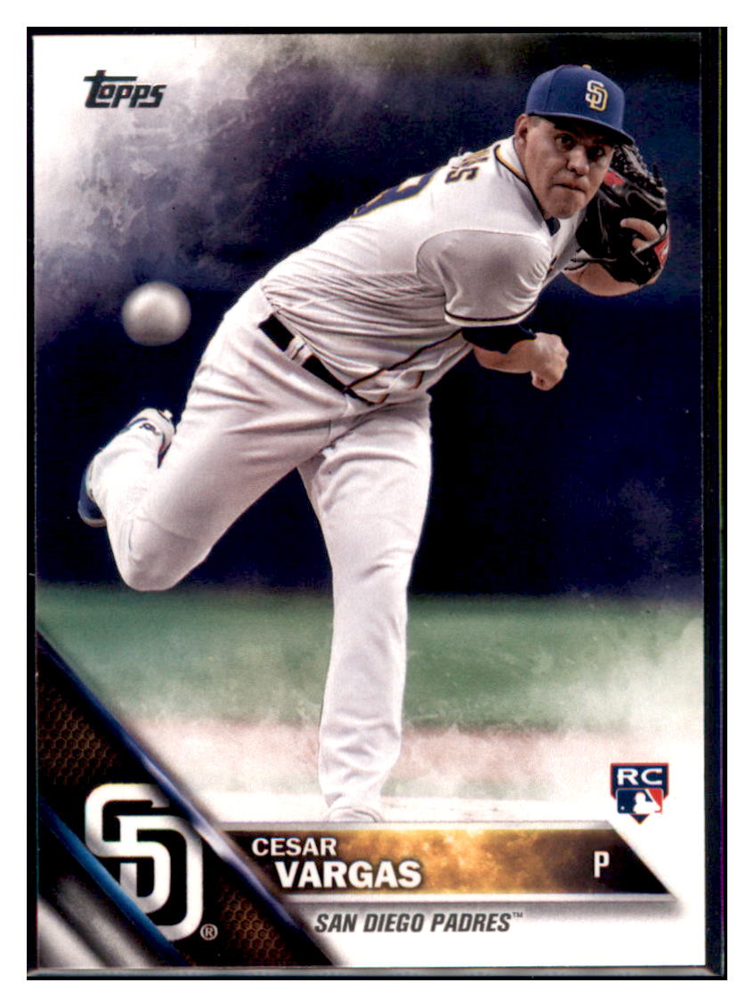 2016 Topps Update Cesar Vargas San Diego Padres #US289 Baseball card MATV3 simple Xclusive Collectibles