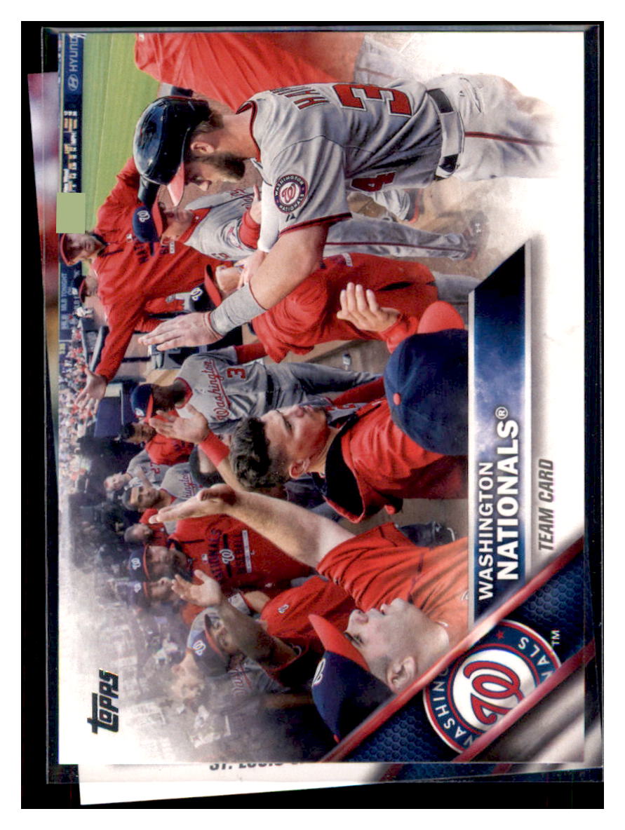 2016 Topps Washington Nationals TC Washington Nationals #318 Baseball
card MATV3 simple Xclusive Collectibles