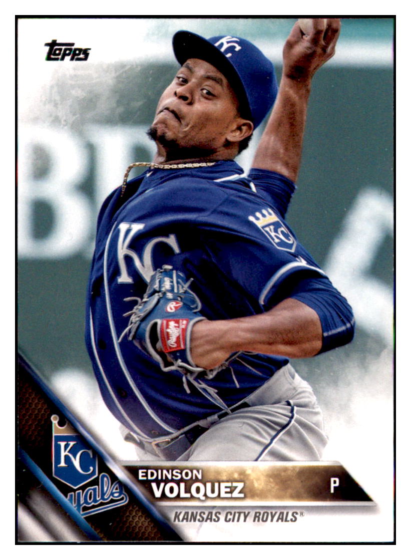 2016 Topps Edinson Volquez  Kansas City Royals #33 Baseball card   MATV3 simple Xclusive Collectibles