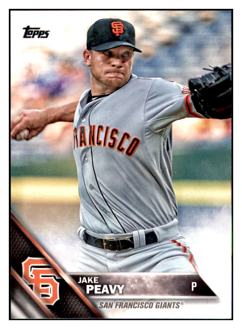 2016 Topps Jake Peavy San Francisco Giants #320 Baseball
card MATV3 simple Xclusive Collectibles