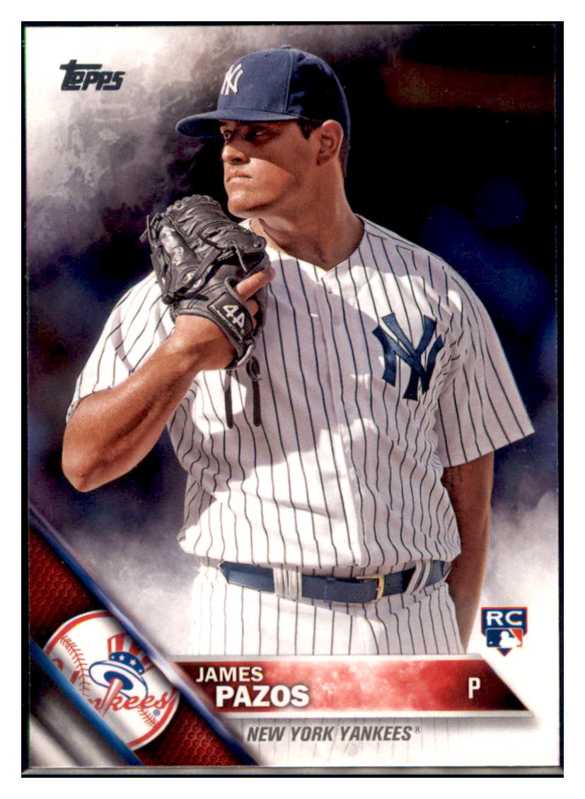 2016 Topps James Pazos  New York Yankees #365 Baseball card   MATV3 simple Xclusive Collectibles