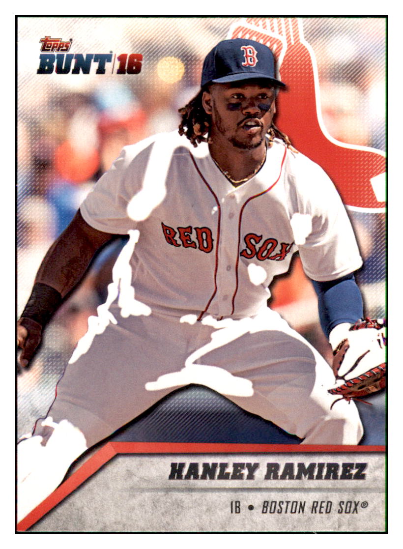 2016 Topps Bunt Hanley Ramirez  Boston Red Sox #21 Baseball card   MATV3_1a simple Xclusive Collectibles