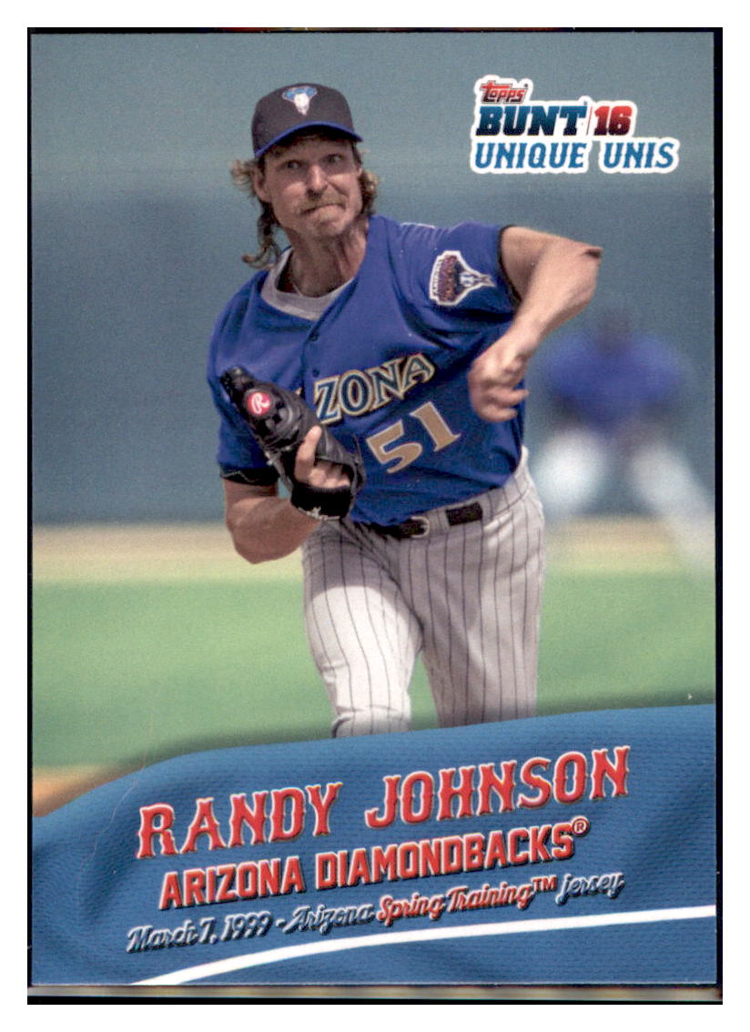 2016 Topps Bunt Randy Johnson  Arizona Diamondbacks #UU-2 Baseball
  card   MATV3 simple Xclusive Collectibles