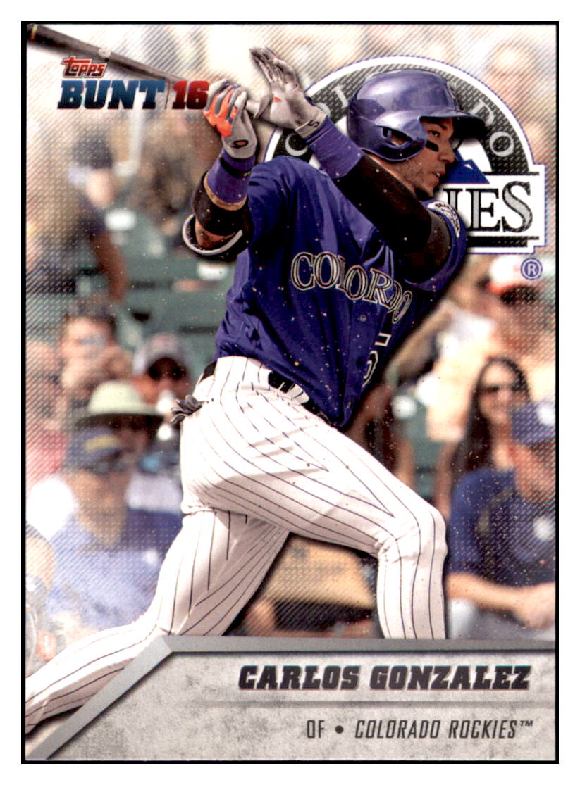 2016 Topps Bunt Carlos Gonzalez Colorado Rockies #111 Baseball card MATV3 simple Xclusive Collectibles