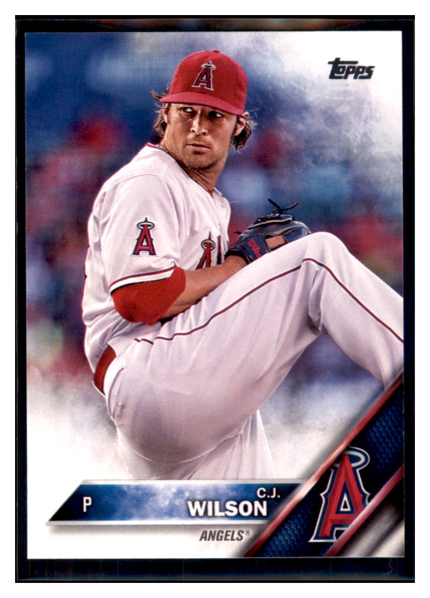 2016 Topps C.J. Wilson Los Angeles Angels #256 Baseball card MATV3_1a simple Xclusive Collectibles