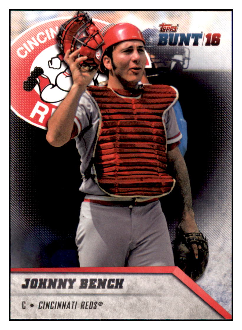 2016 Topps Bunt Johnny Bench Cincinnati Reds #185 Baseball card MATV3 simple Xclusive Collectibles