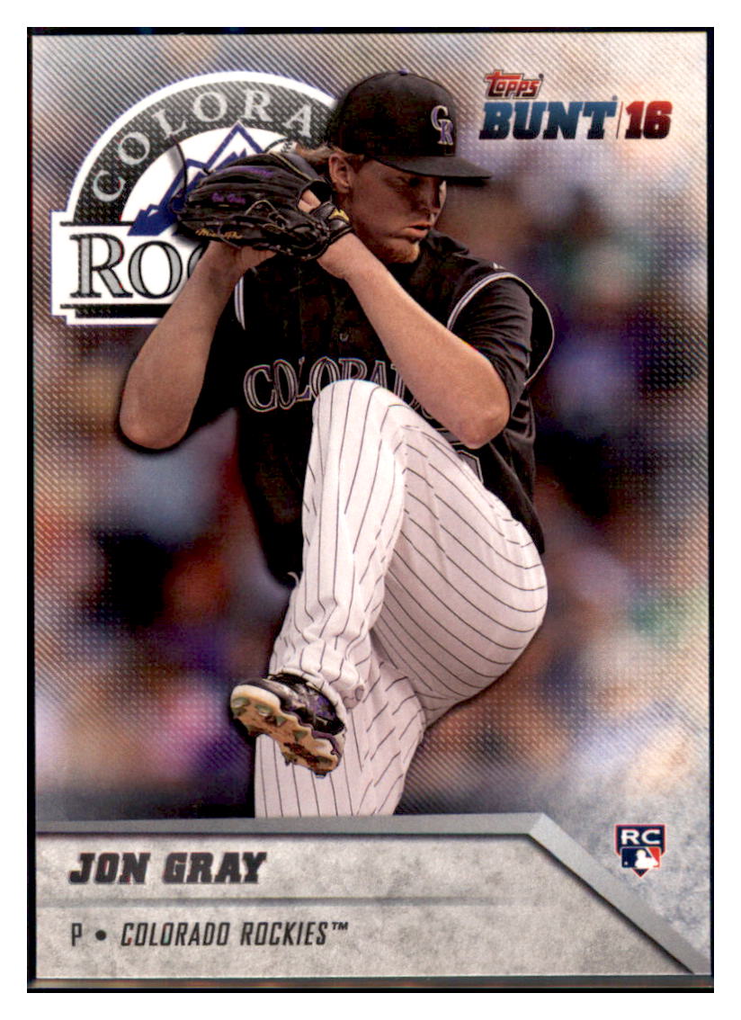 2016 Topps Bunt Jon Gray Colorado Rockies #141 Baseball card MATV3 simple Xclusive Collectibles