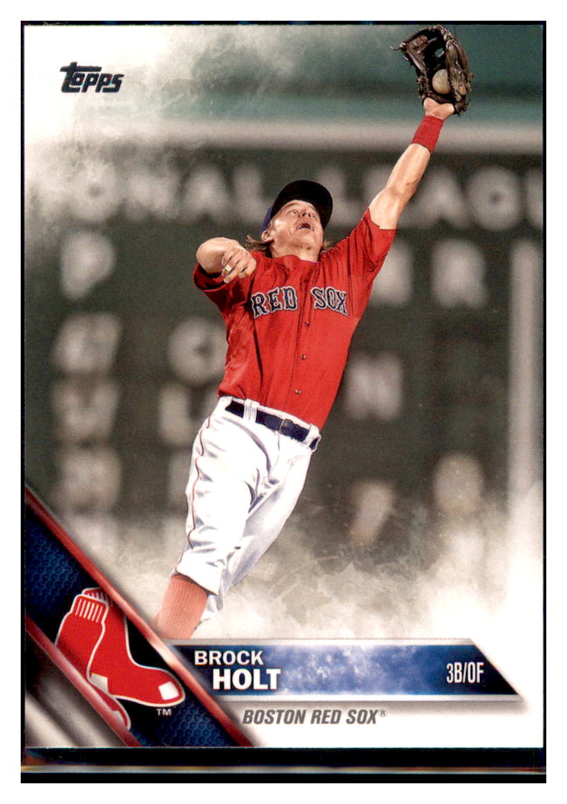 2016 Topps Boston Red Sox Brock Holt  Boston Red Sox #BRS-15 Baseball card   MATV3 simple Xclusive Collectibles