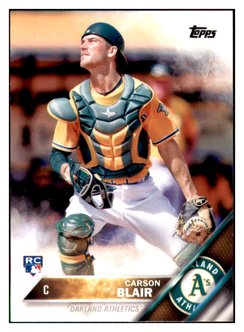 2016 Topps Carson Blair  Oakland Athletics #352 Baseball card   MATV3 simple Xclusive Collectibles