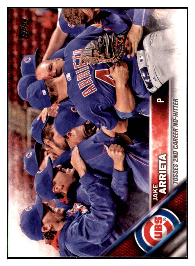 2016 Topps Update Jake Arrieta Chicago Cubs #US62 Baseball card MATV3 simple Xclusive Collectibles