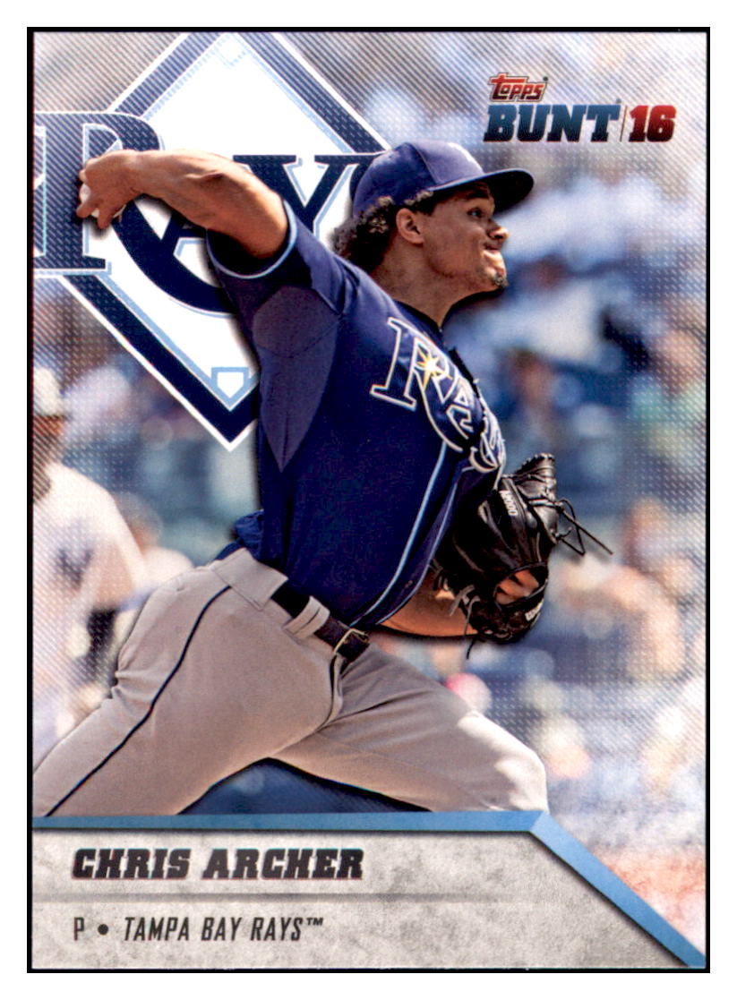 2016 Topps Bunt Chris Archer  Tampa Bay Rays #73 Baseball card   MATV3 simple Xclusive Collectibles